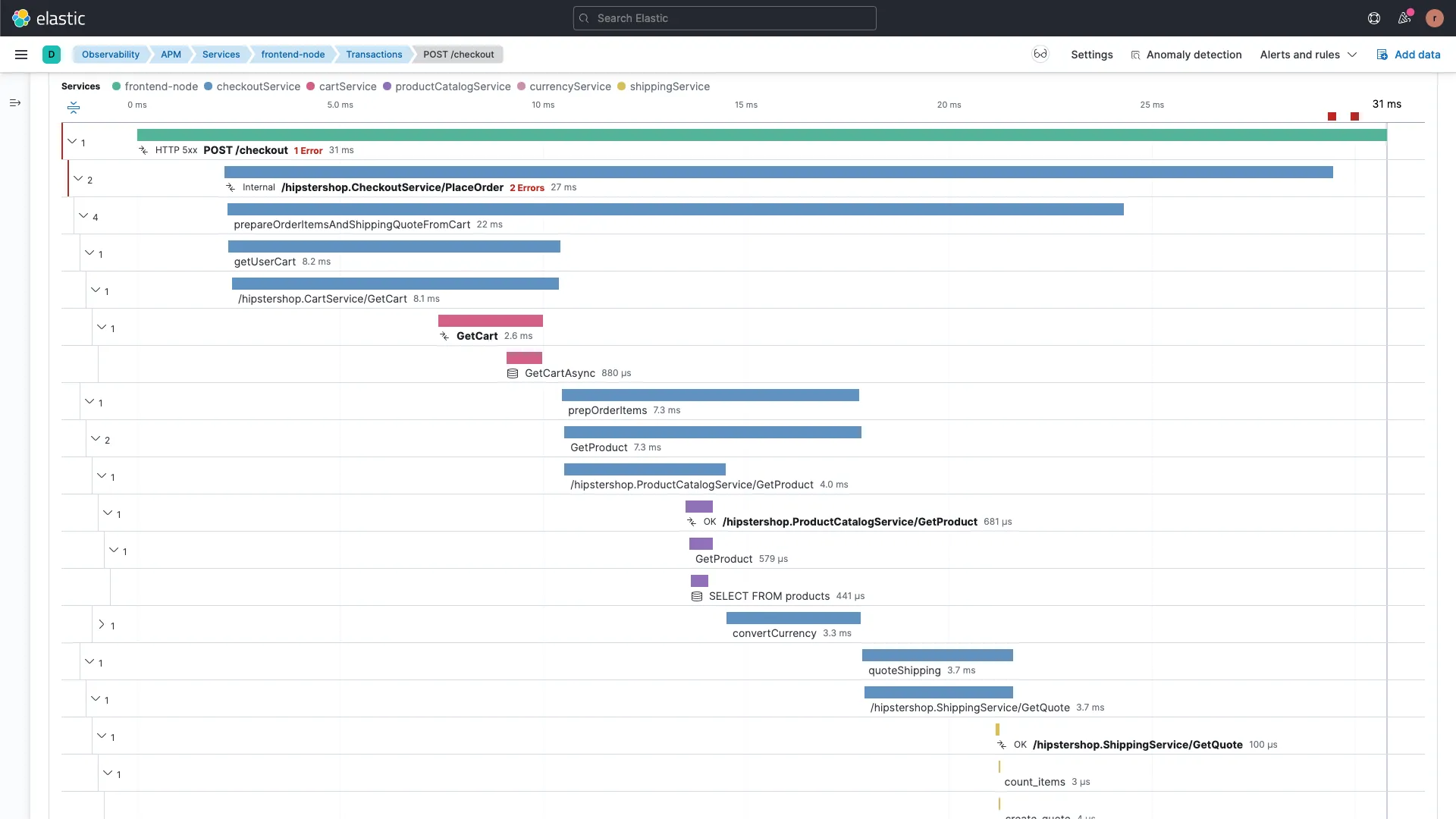 Observability tool - Elastic APM